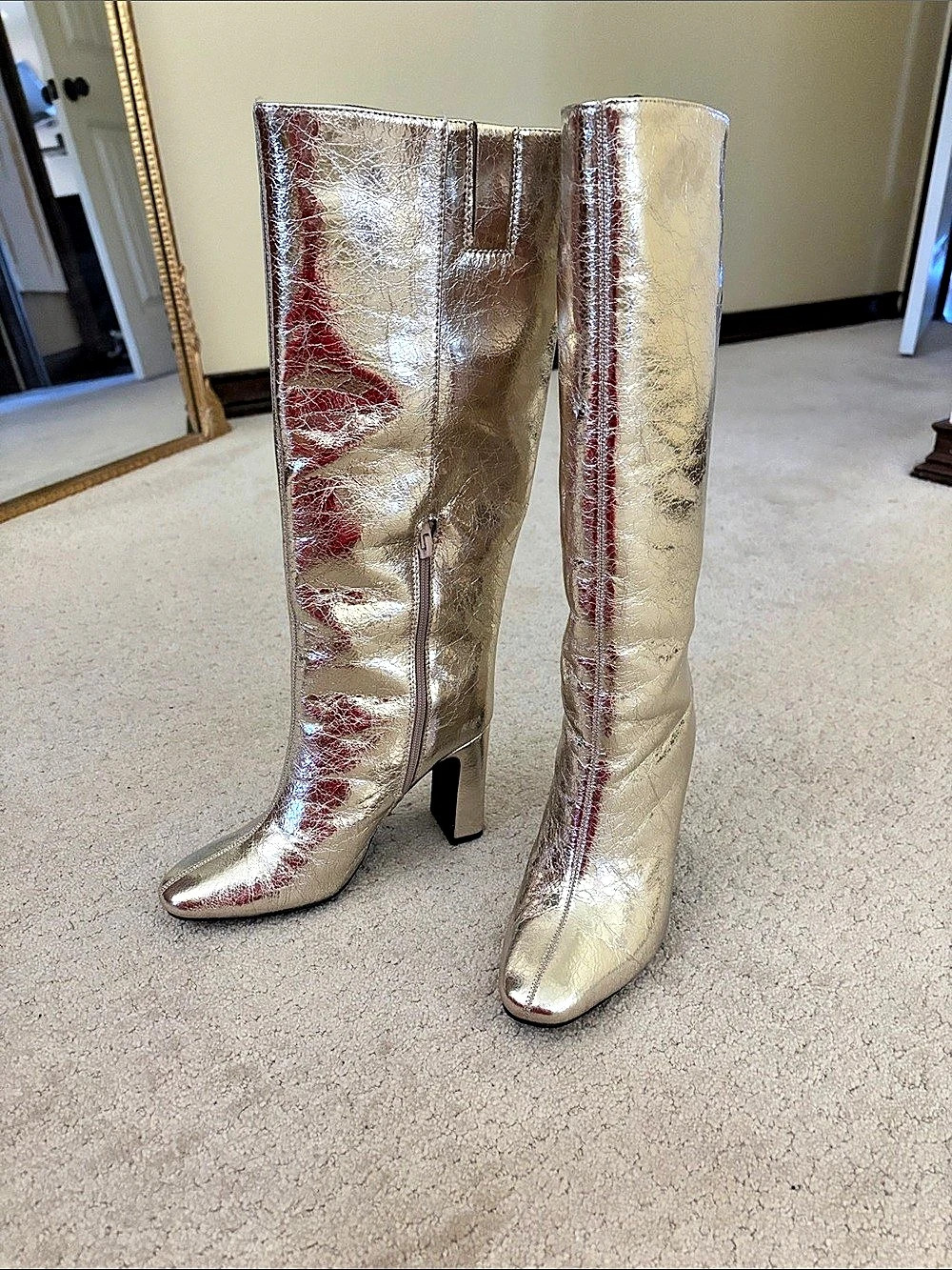 A New Day Metallic Gold Knee Boots